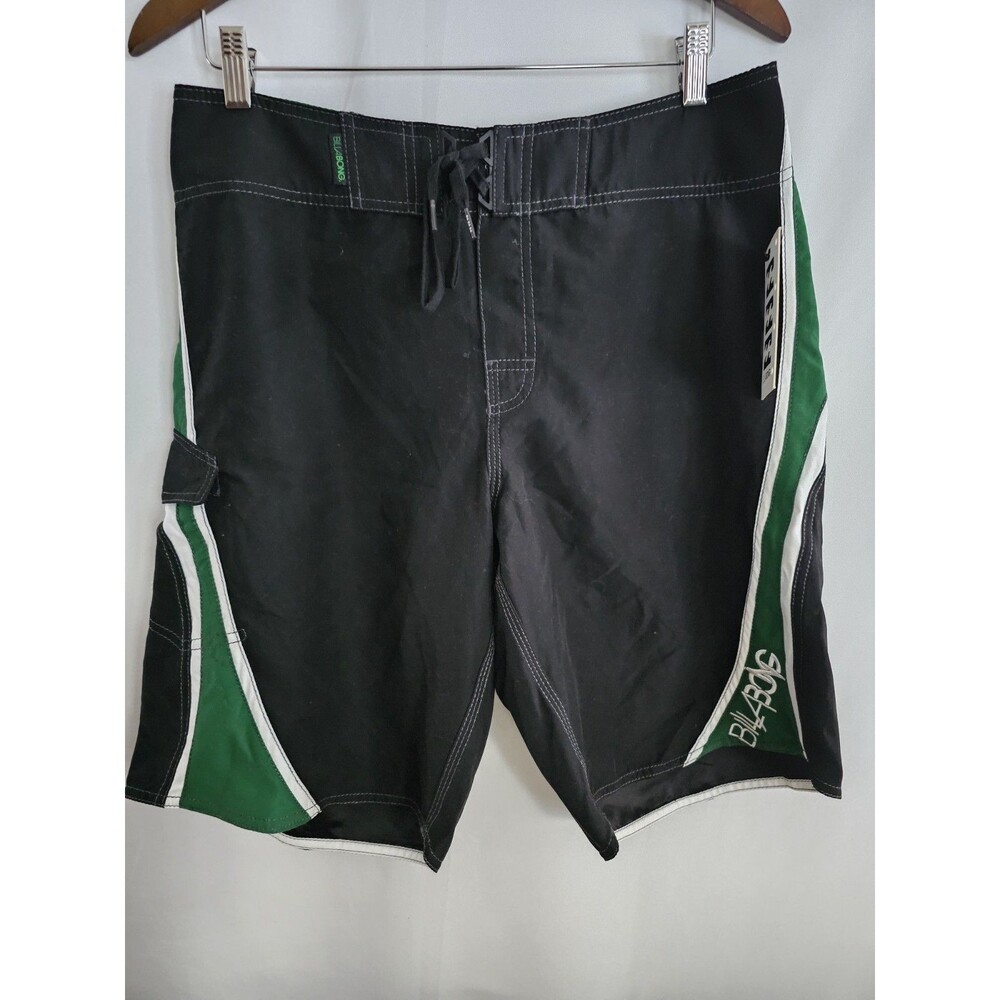 Billabong Board Shorts Mens Black, Green, White Shorts Size 33